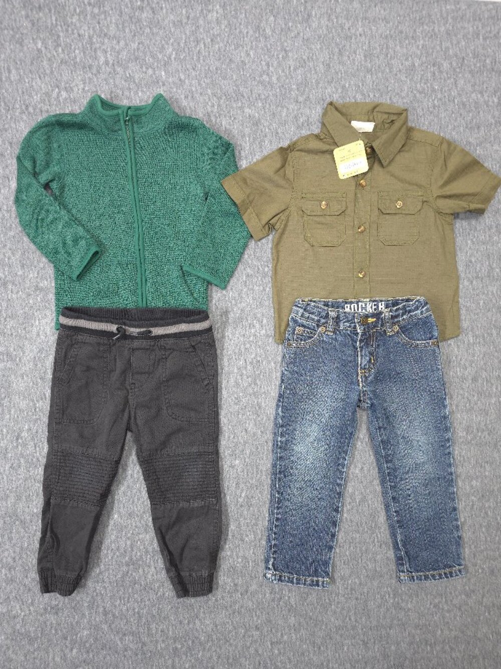 Toddler Boys 24M 2T Crazy 8 H&M Jumping Beans 4pc Clothing Bundle